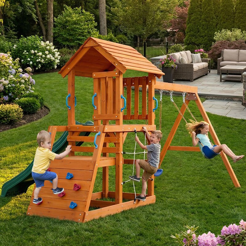 What kind of outdoor fitness climbing frame is suitable for children and suitable for setting up in schools or backyard 